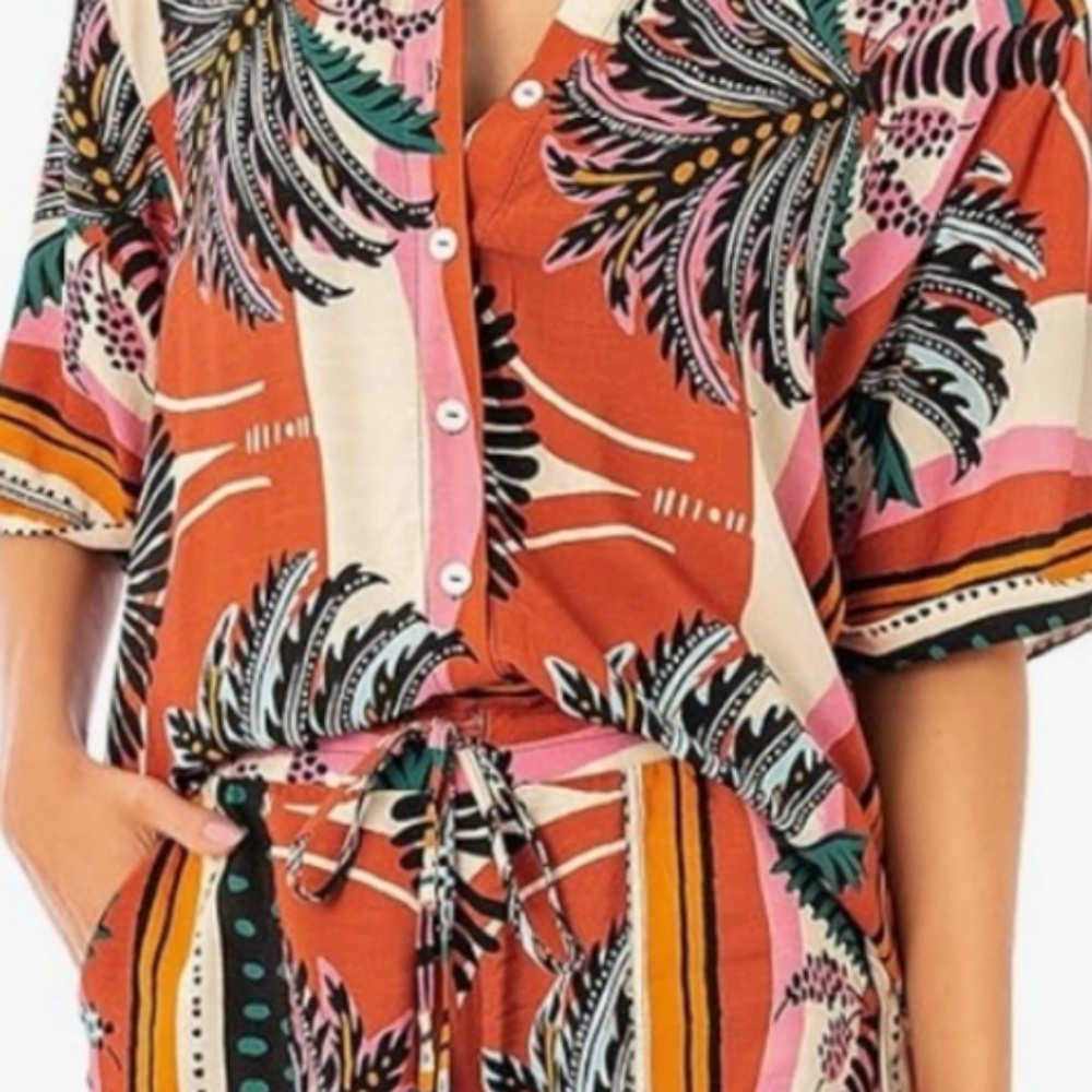 Maaji 2 Piece Short Camp Shirt Set Beach Wear